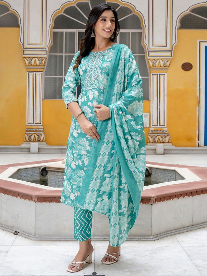 Omega Cotton Printed Kurti With Bottom Dupatta Wholesale Shop In Surat
